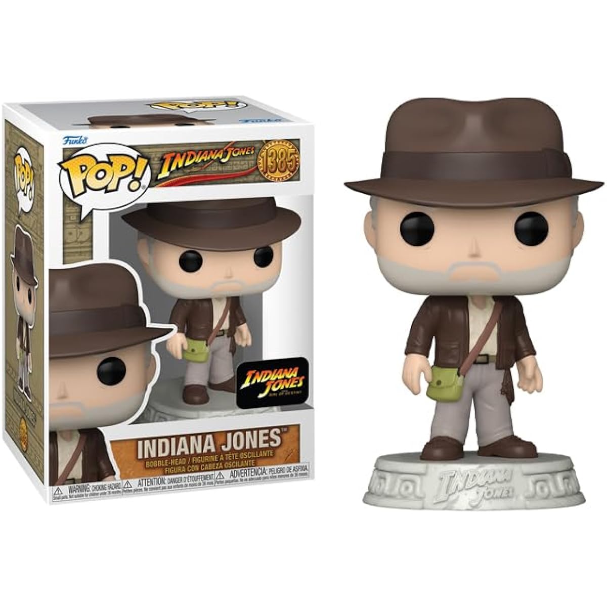 POP Indiana Jones and The Dial of Destiny - Indiana Jones Funko Vinyl Figure (with Compatible Box Protector Case) Multicolor 3.75"