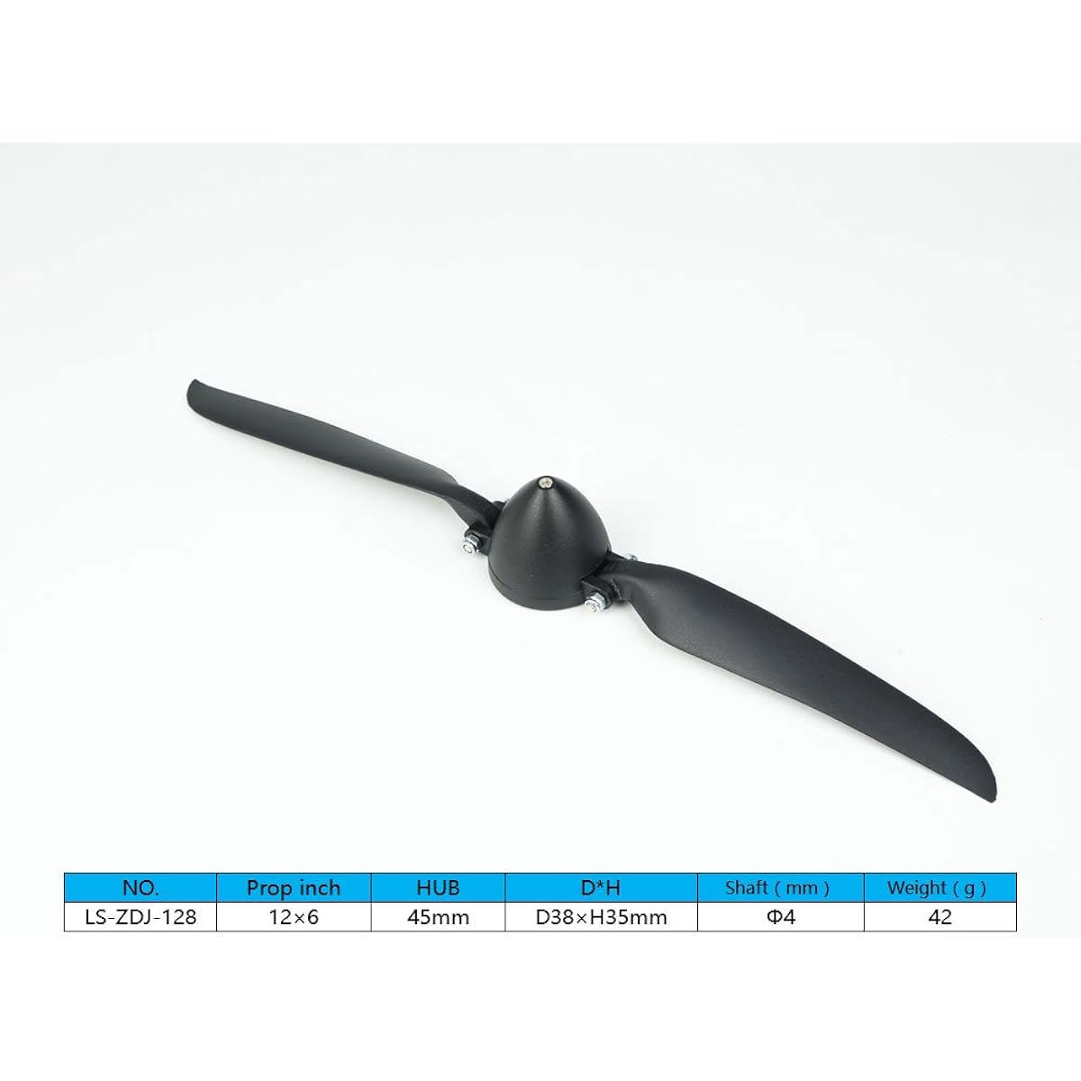 RC Folding Propellers 6" 7" 8" 9" 10" 11" 12" 13.5" 14" 15.5" 16.5" for Different Spinner Sizes and Motor Shaft Diameters φ3.0 φ3.17 φ4.0 φ5.0 with Nylon Plastic Spinner Caps for RC Airplane Drone 12x6, Shaft φ4.0 V-ZDJ
