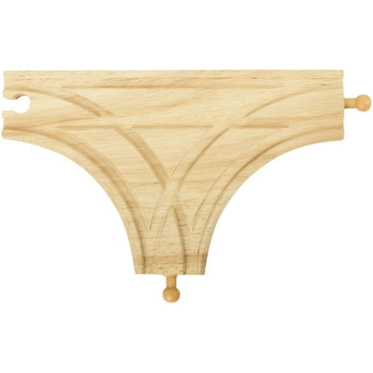 Bigjigs Rail T-Round Track (2 Pack) - Fits Many Other Brands of Wooden Rail Toys