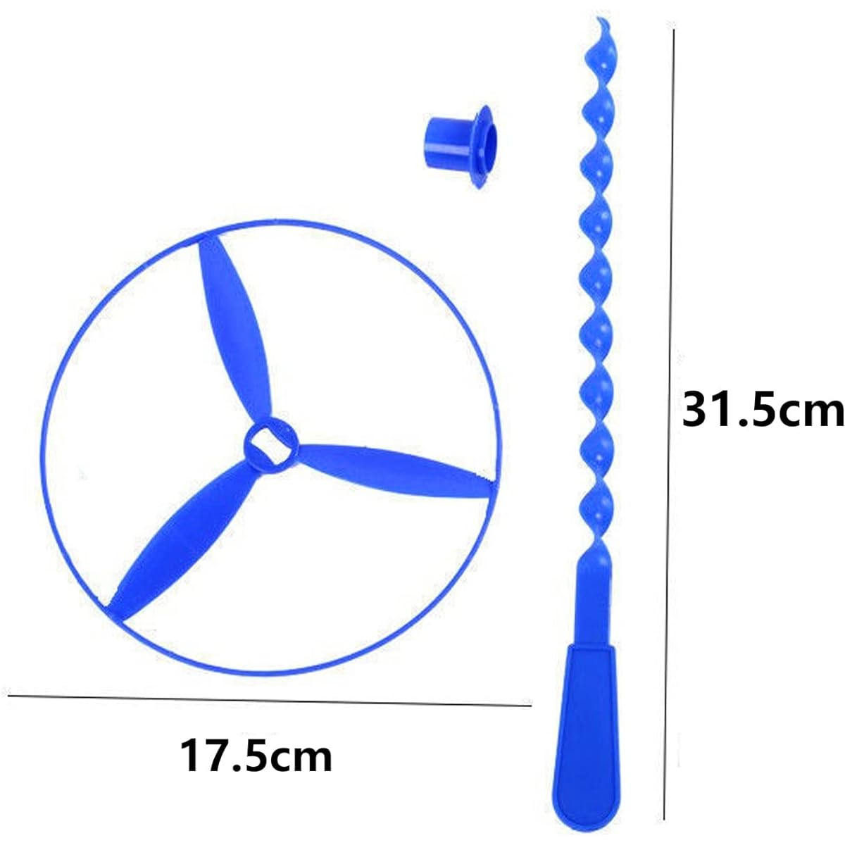 JIEOU Flying Helicopter Toy, 20 Pack Hand Rotating Circle Helicopter Bamboo Dragonfly Hand Lub Plastic Propeller Outdoor Toys Kids Gifts for Flying (Color)