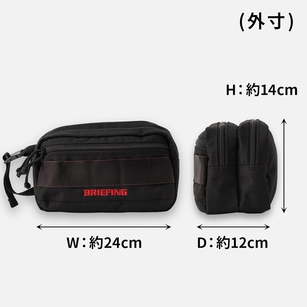 BRIEFING TURF DOUBLE ZIP Pouch TL BRG231G43 2023 Black F