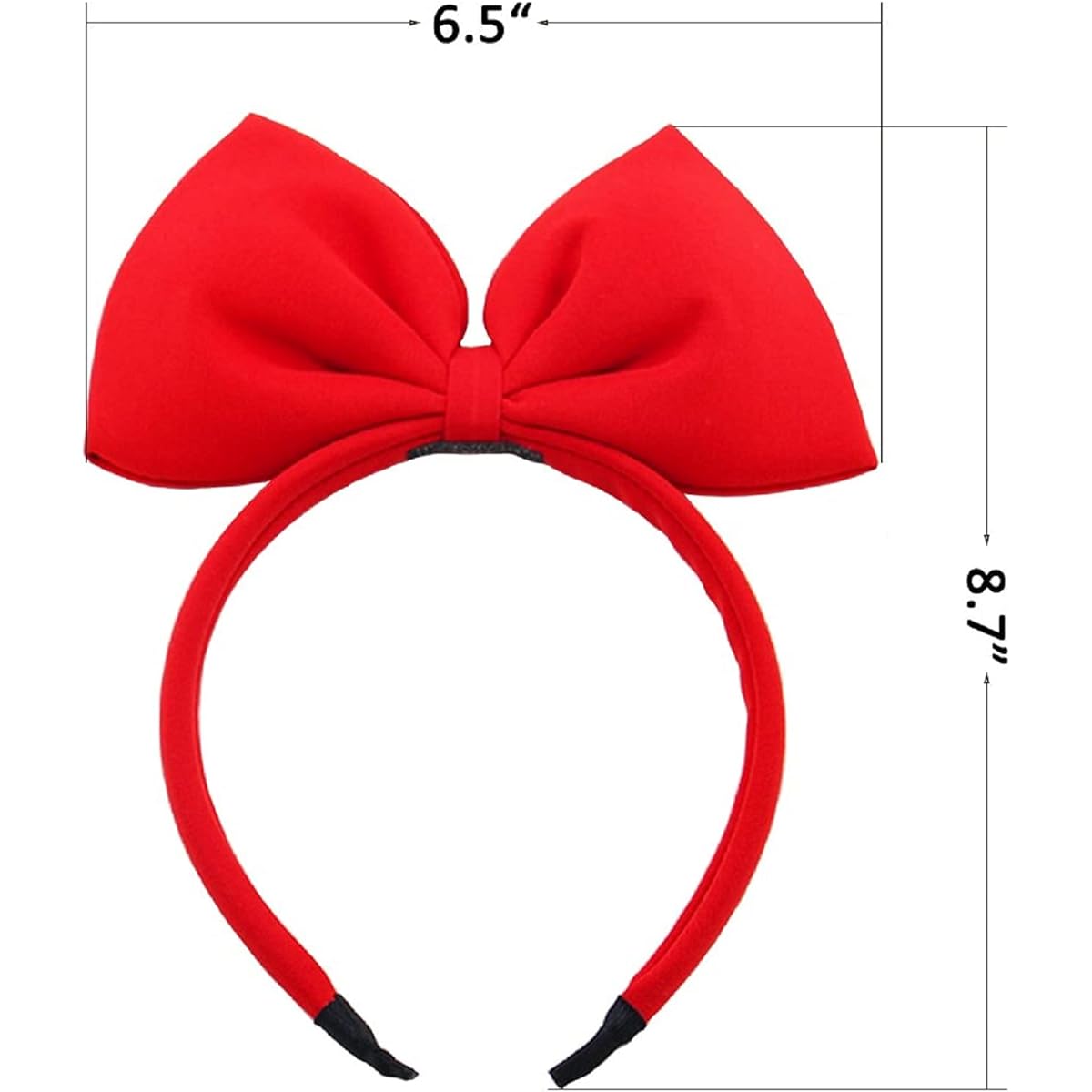 2pcs Ribbon Headbands Christmas Halloween Red Big Bow Cute Girls Adults Party Decoration Head Dress Christmas Cosplay Costume Halloween Makeup Handmade Head Dress Hair Band Ribbon Headband for Women Girls