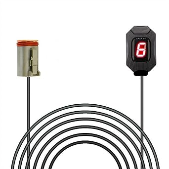Speed Display Meter Motorcycle Gear Indicator Gear Meter Harley Motorcycle Plug Play EFI Engine ECU Plug Mount 6 Speed 1-6 Level Motorcycle Accessories