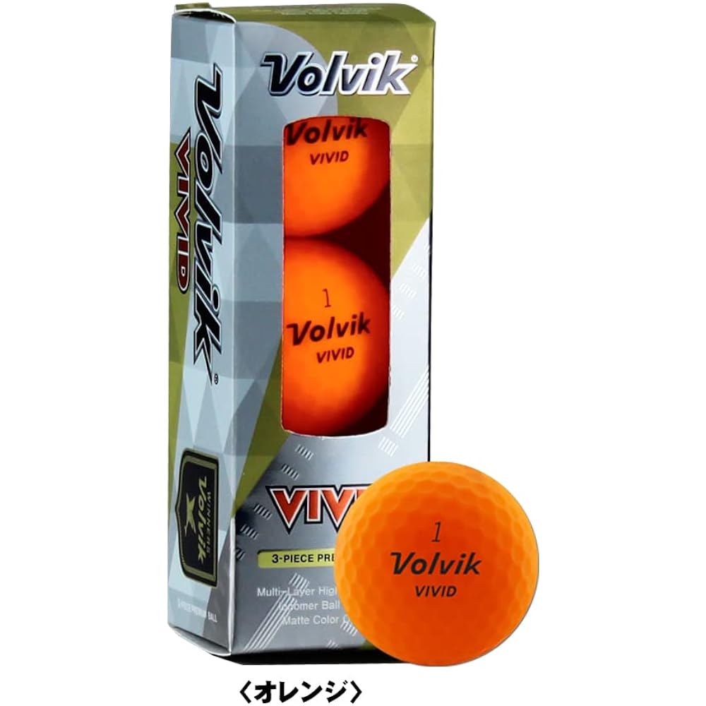 2022 Volvik Golf Ball VIVID 22 Orange