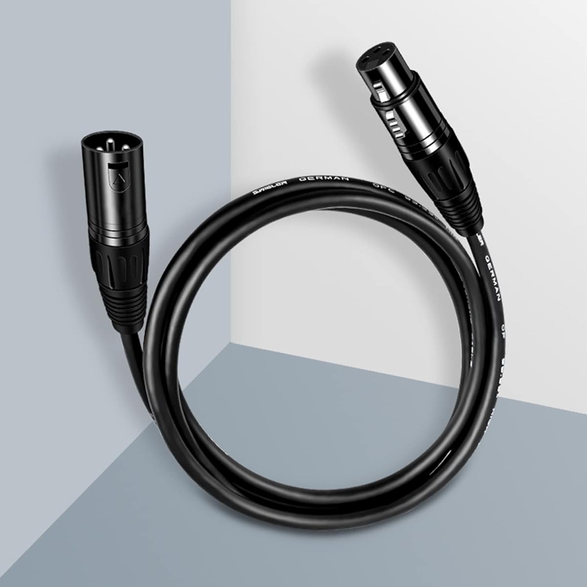 XLR Microphone Cable 30ft Male to Female Microphone Camera, Phantom Power Sound Console Power Amplifier Sound Box (30ft)