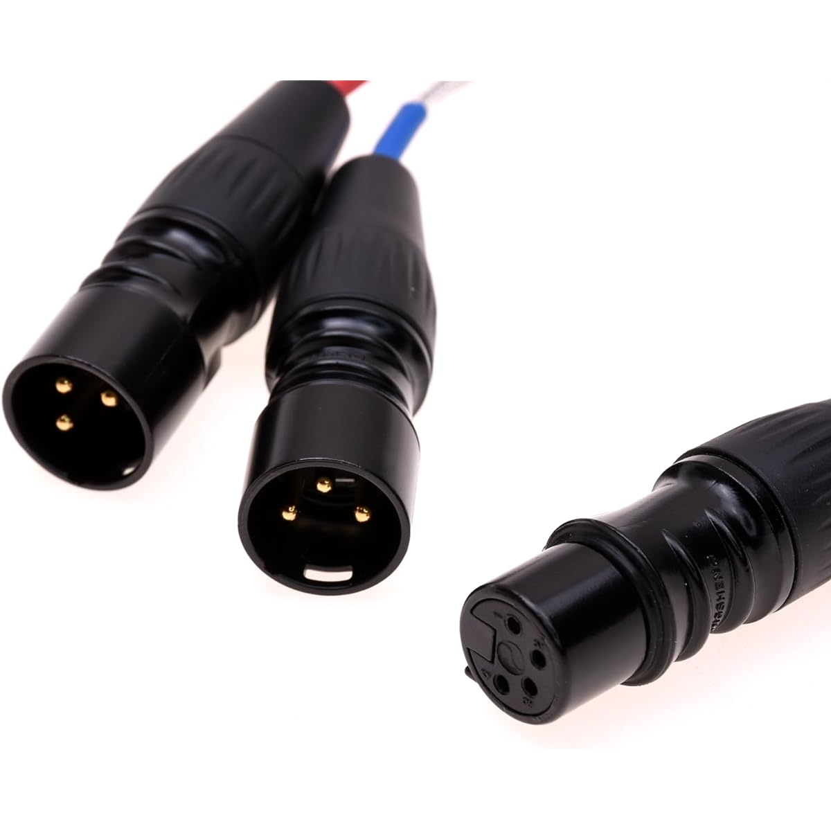 GAGACOCC Dual 3 Pin XLR Male to 4 Pin XLR Male Balanced Audio Headphone Adapter