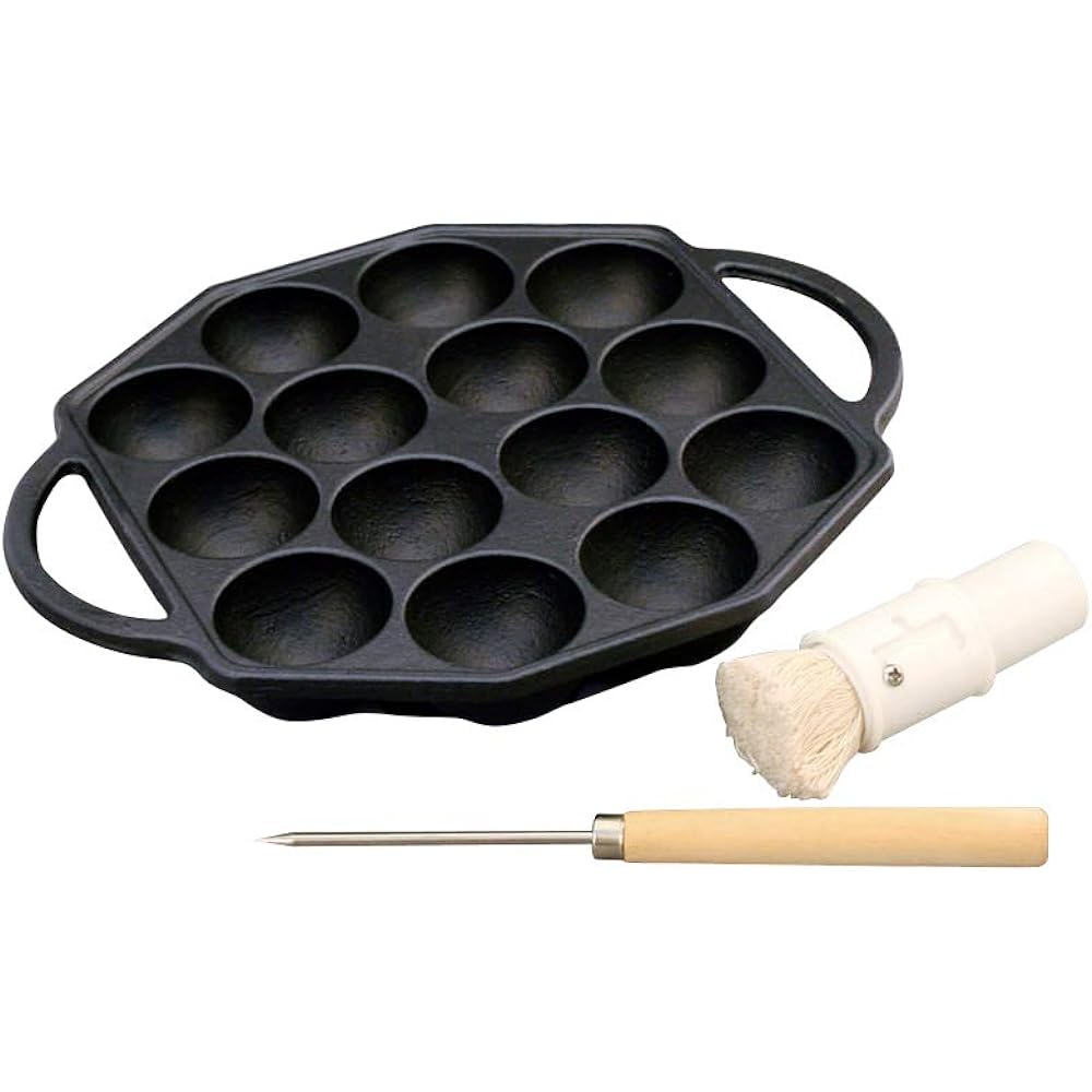 Ikenaga Iron Works Living with iron Okonomiyaki iron plate IH compatible Round shape Gift wrapping specification