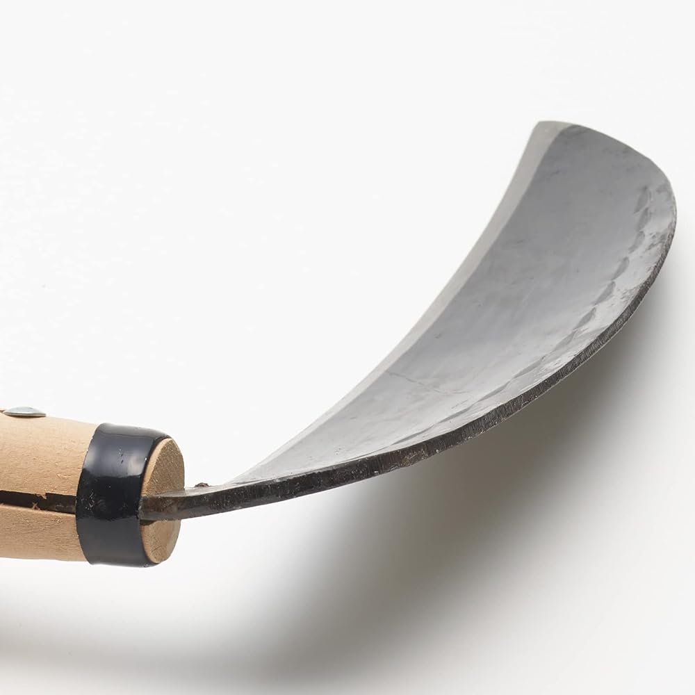 Geely Boshu Sickle Thin Blade 210mm Domestic Made in Japan Craftsman Handmade with Genuine Steel Grass Cutting For Soft Grass