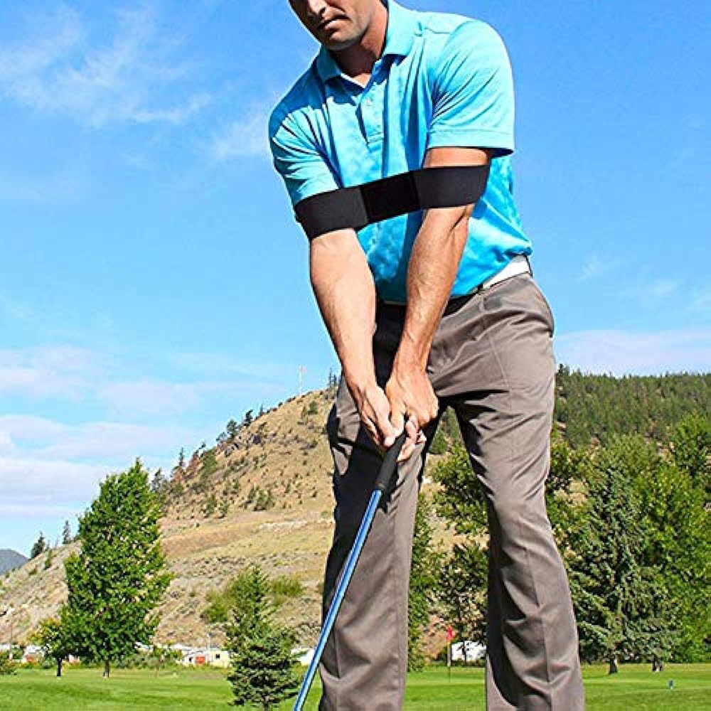 JUEJI Golf Practice Equipment, Golf Equipment, Golf Swing, Swing Correction, Swing Trainer, Correction Belt, Suitable for Beginners, Training, Easy to Install