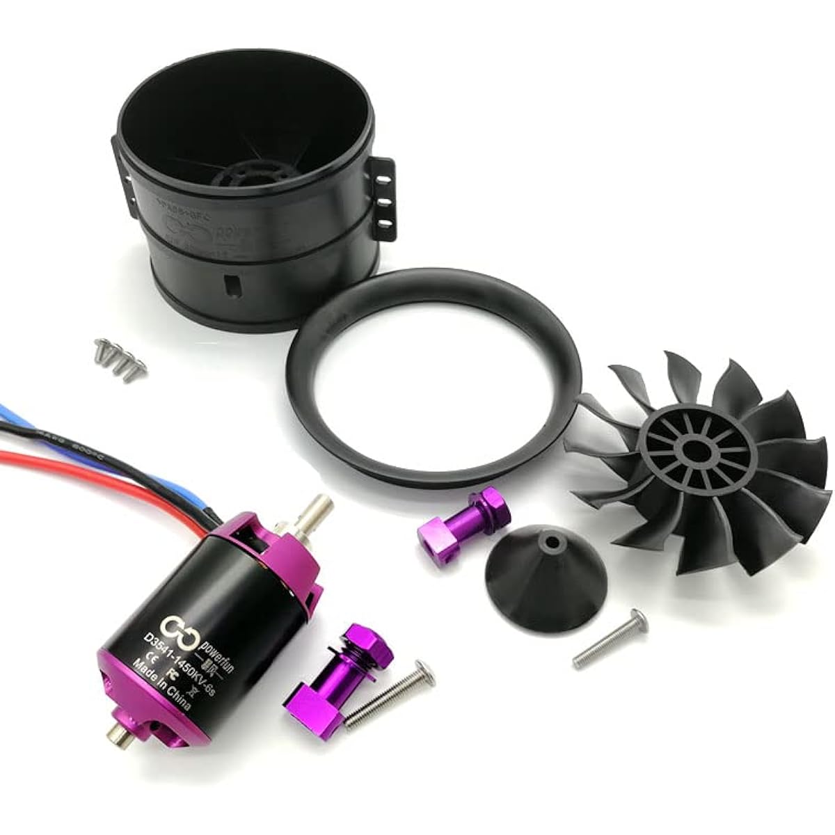 Powerfun EDF 90mm 12 Blade EDF 6S 8S Ducted Fan Without Motor for RC Jet Airplane