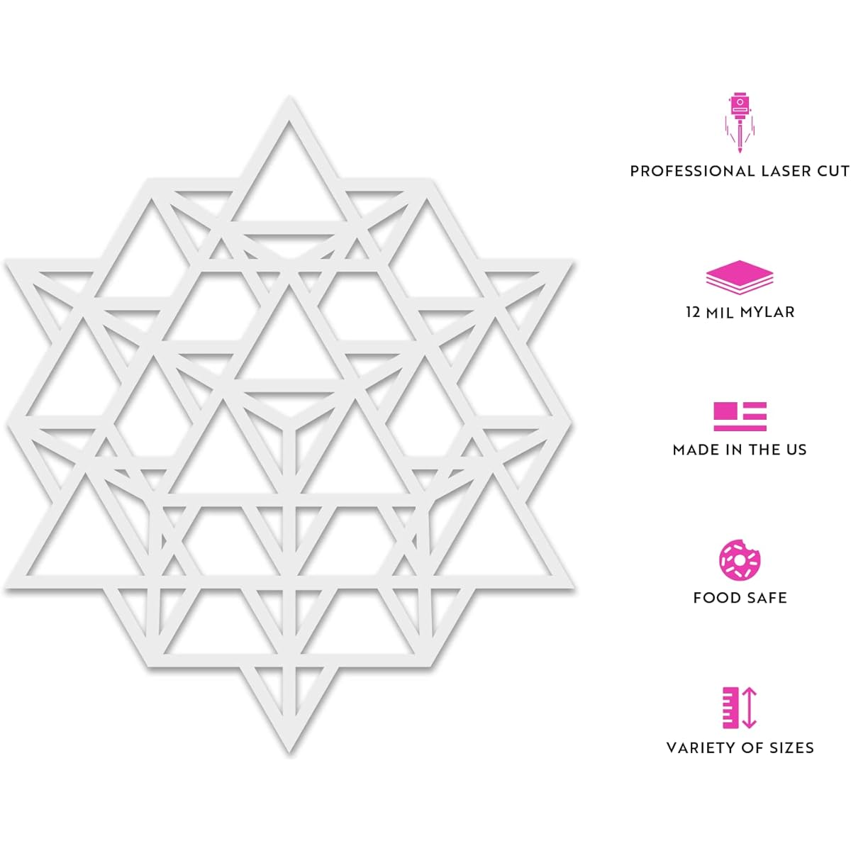 Sacred Geometric Merkaba Stencils – Reusable Painting Stencils – DIY Create Sacred Geometric Patterns Merkaba Home Decor
