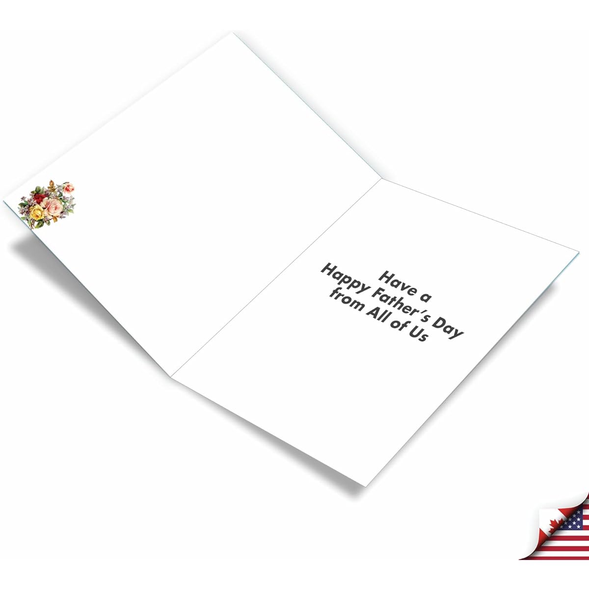 NobleWorks Large Father's Day Paper Cards 8.5 x 11 Inch with Envelopes (1 Pack) Large Jumbo Flowers for Dad J3532AFDG-US