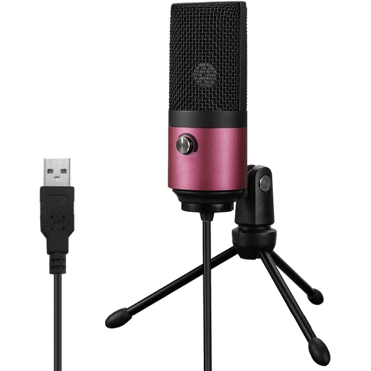 Microphone Recording Microphone USB Socket Suit for Computer Laptop High Sensitivity Instrument Game Video Recording