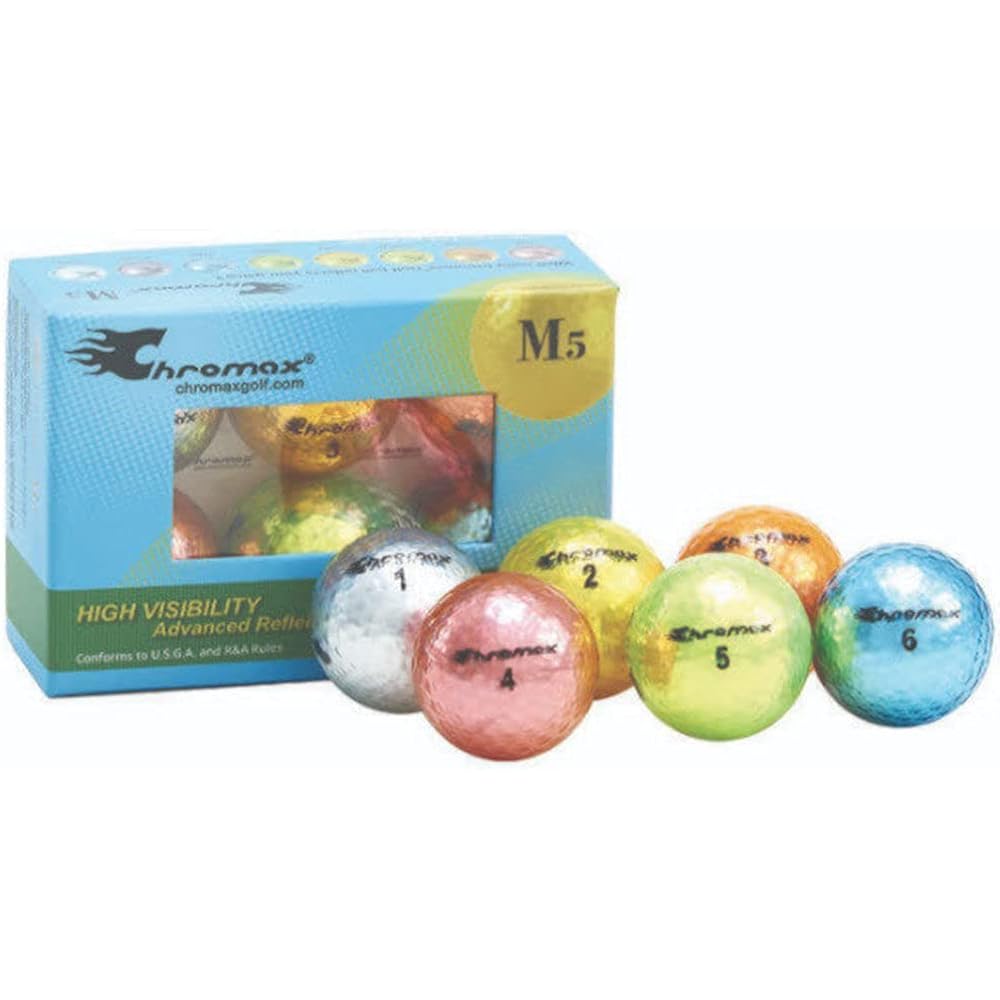 Chromax Metallic M5 Colored Golf Balls (Pack of 6) Pink