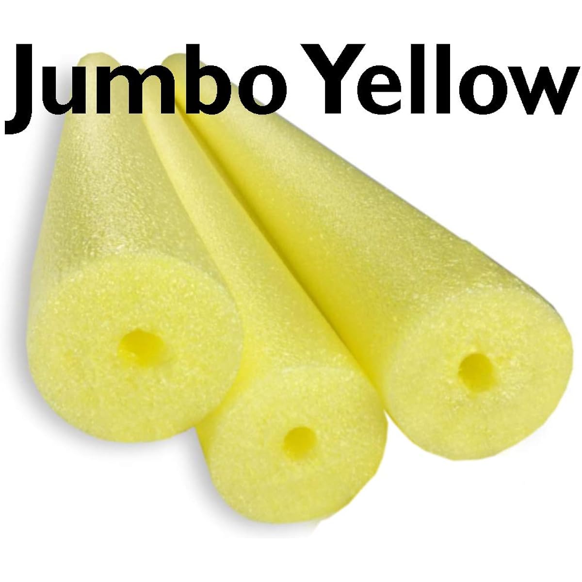 Flex Connex 3 Pack 60" x 3.5" Jumbo Swimming Pool Noodles Fat Foam All-Purpose Noodles - Yellow Jumbo 3