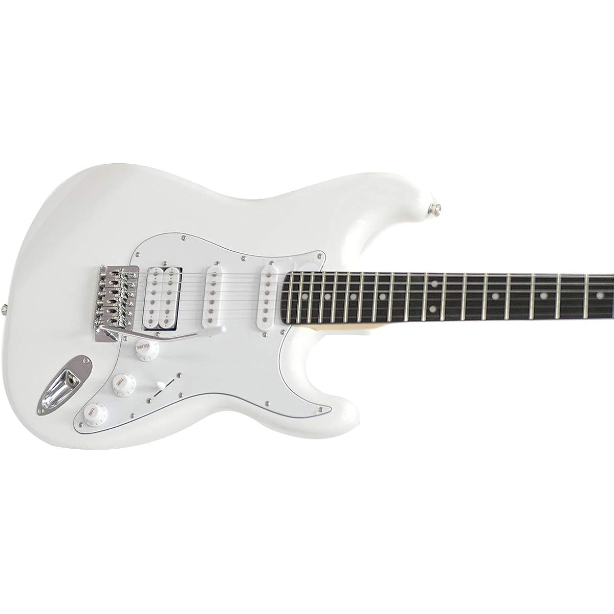 PLAYTECH Electric Guitar ST250SSH Rose White