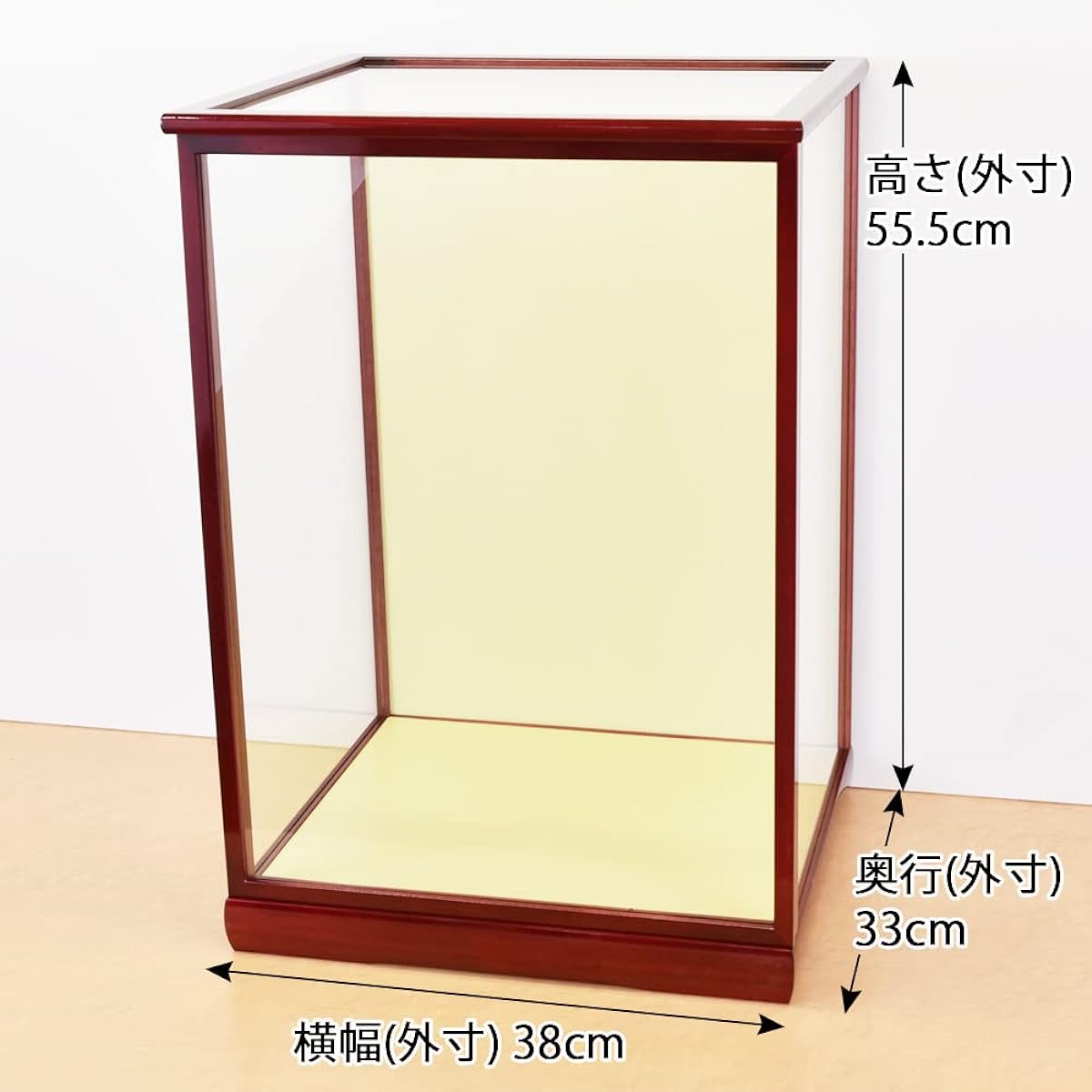 Doll case, Japanese doll case, May doll case, glass case, Ichimatsu doll, width 35, depth 30, height 50cm, GF16 Jinya