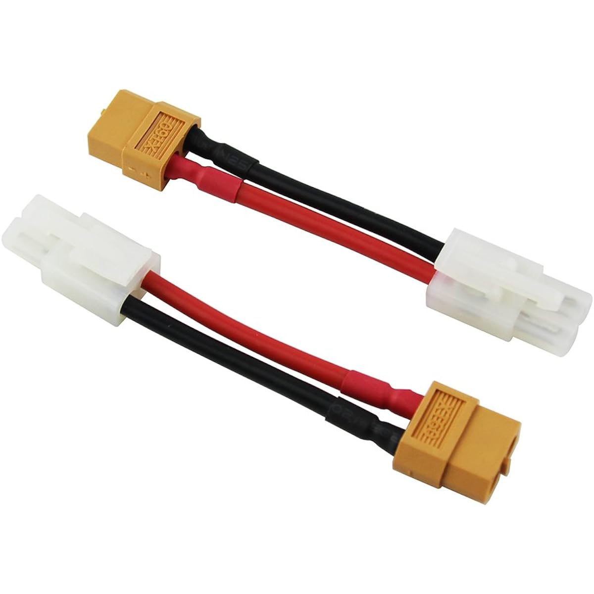 OliYin 3Pcs Big Tamiya Male to Female XT60 Connector Adapter 14awg 1.97" Wire for NiCd NiMH Dynamite Packs (3 Pack)