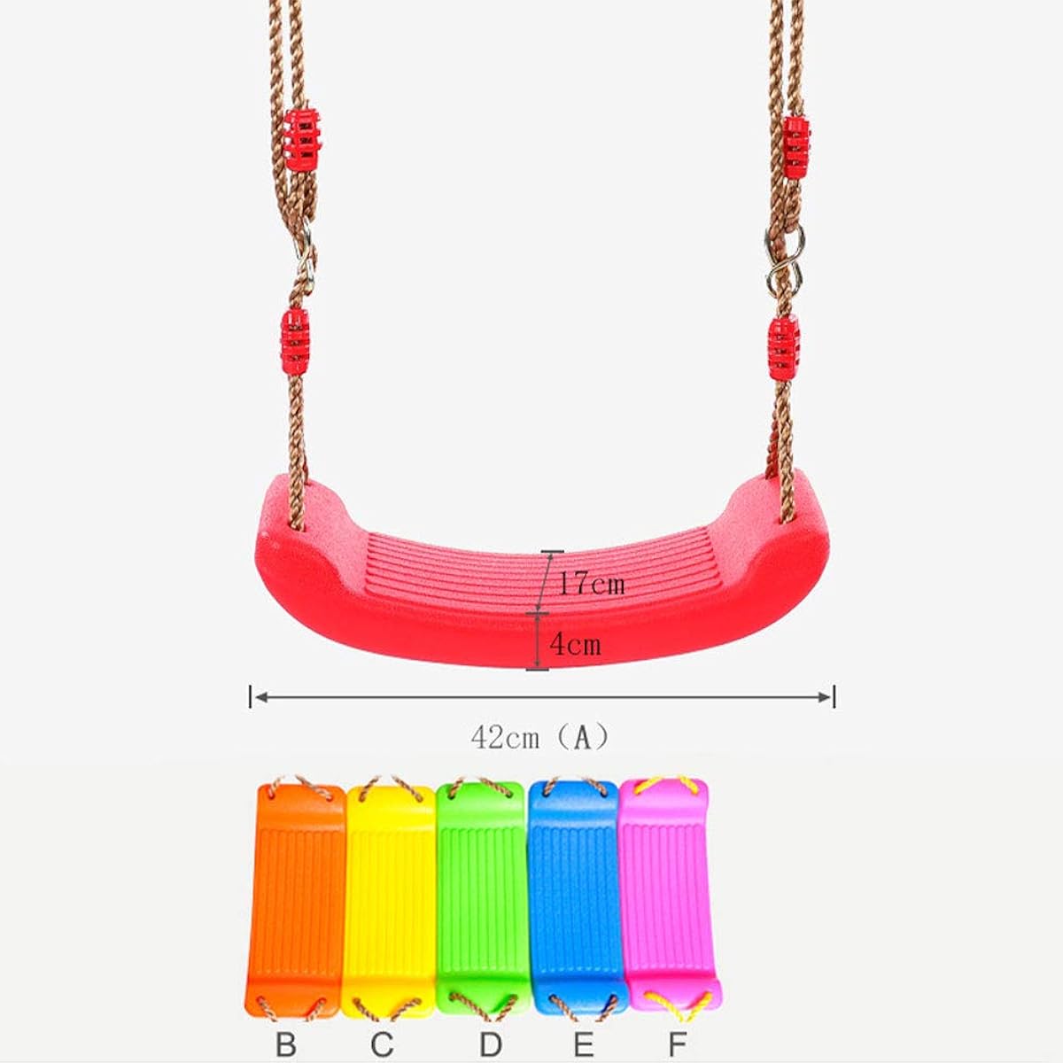 Swing for kids, hanging play toys, outdoor, indoor, garden, anywhere, swing, children's play equipment, load capacity 200kg, with fixing brackets, portable, height adjustable, easy to set up, gift, present, orange