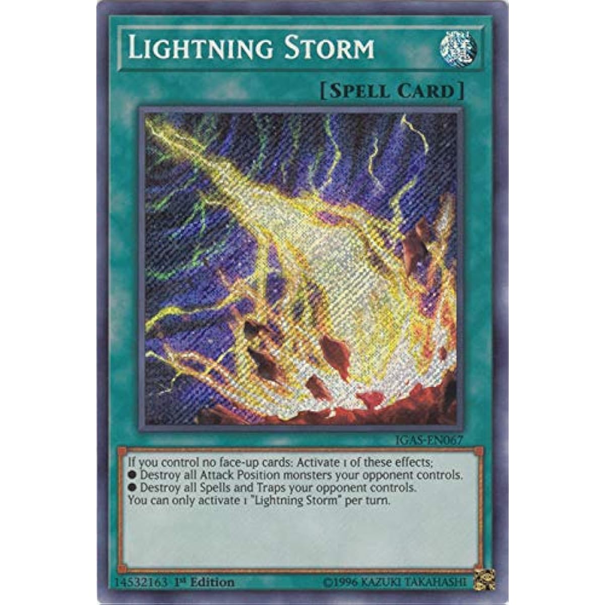 Lightning Storm IGAS-EN067 Secret Rare First Edition