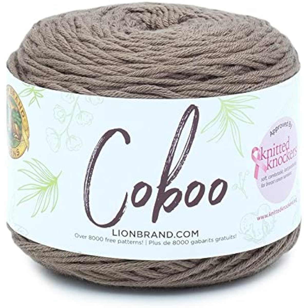Lion Brand Yarn - Coboo - 6 Pack with Needle Gauge (Taupe)