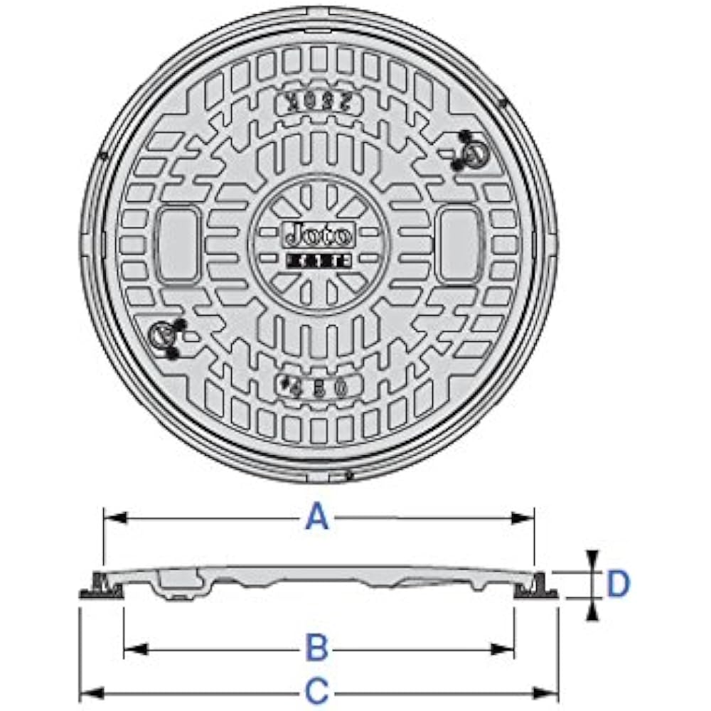 Joto Manhole round frame set 450 type JM-450B-2