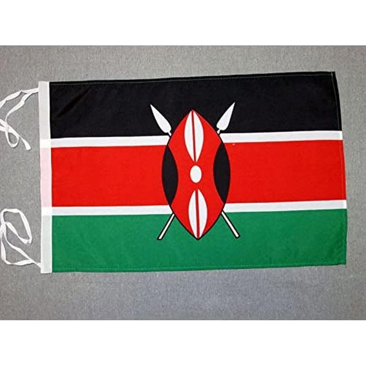 AZ Flag Kenya Flag 18" x 12" Cord - Small Flag of Kenya 30 x 45cm - Banner 18 x 12"