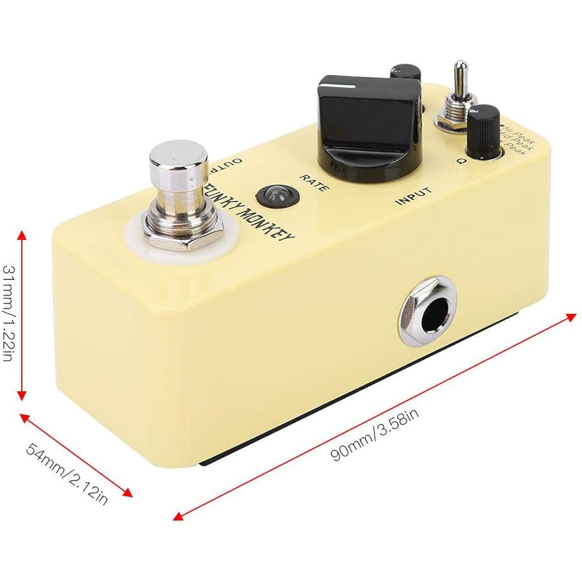 Wah Guitar Effect Pedal, DC 9V True Bypass 3 Modes Guitar Effect Pedal with Sticker, Portable for Musical Instrument Guitarist Enthusiasts