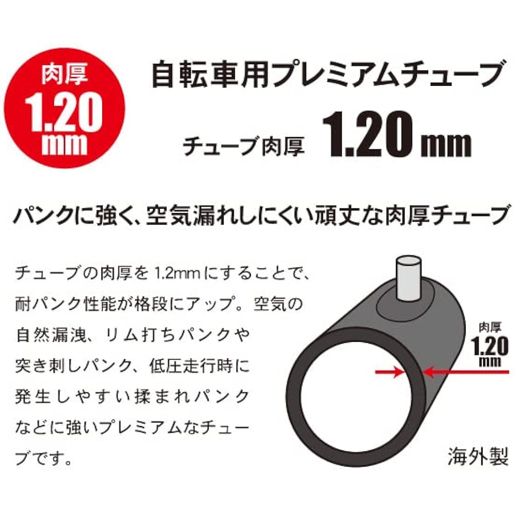 IRC Tire Bicycle Tire Tube Easy HE 20 x 1.75 1 Piece