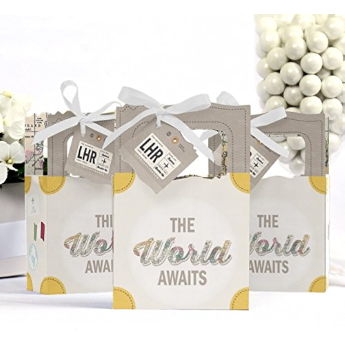 World Awaits - Travel Themed Party Favor Boxes - Set of 12