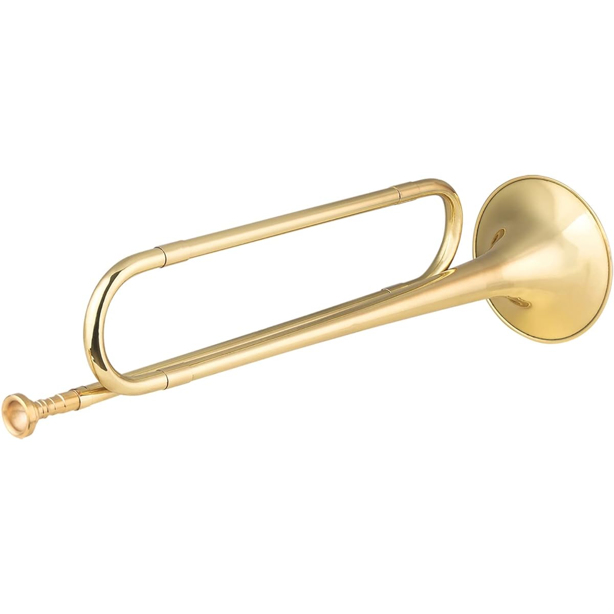 Brass tuber call gold plated trumpet cavalry hole with mouthpiece instrument for beginners