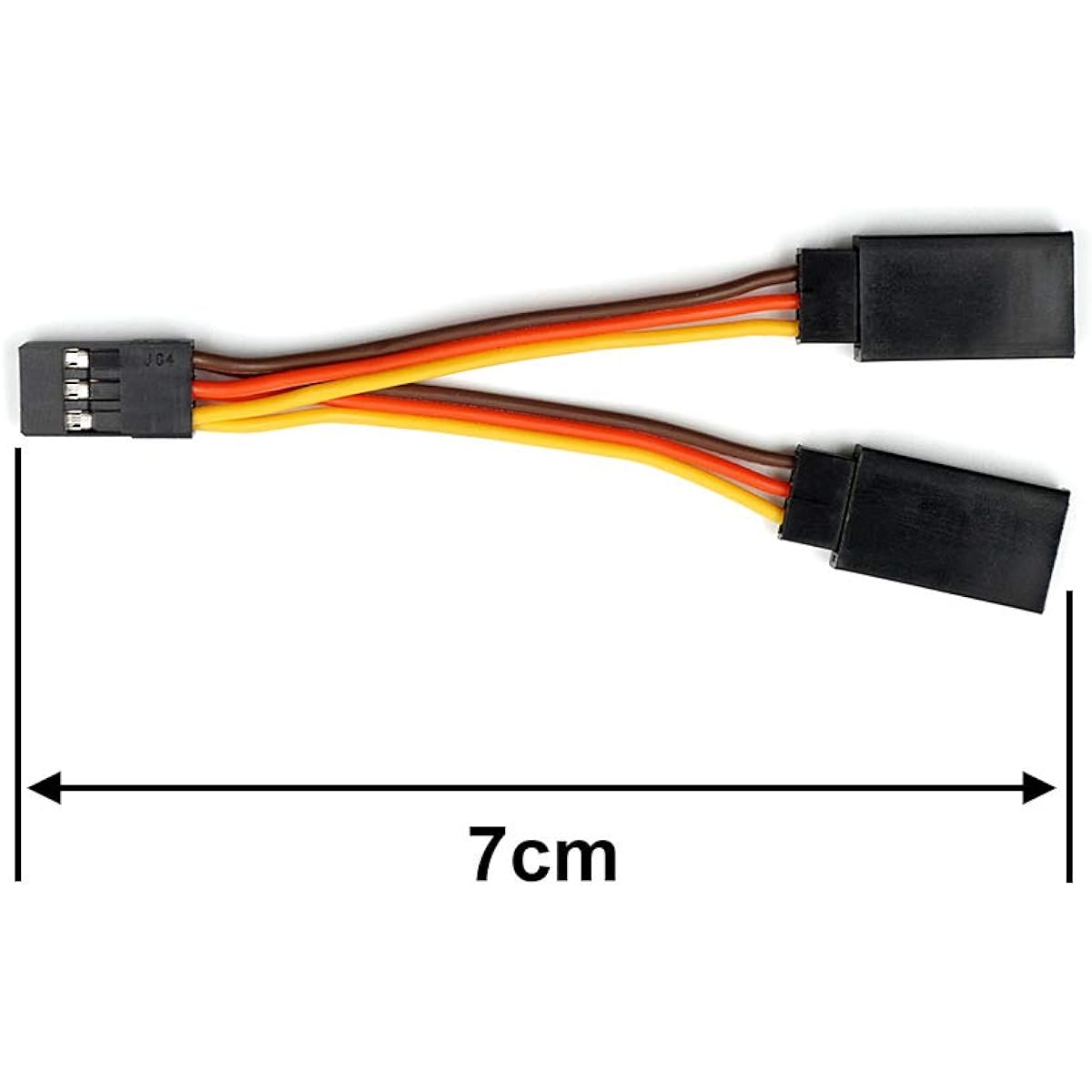 elechawk 5pcs JR/Futaba Style Servo 1~2 Y Harness Lead Splitter Cable Male to Female Extension Leads for RC Model Airplanes 7cm