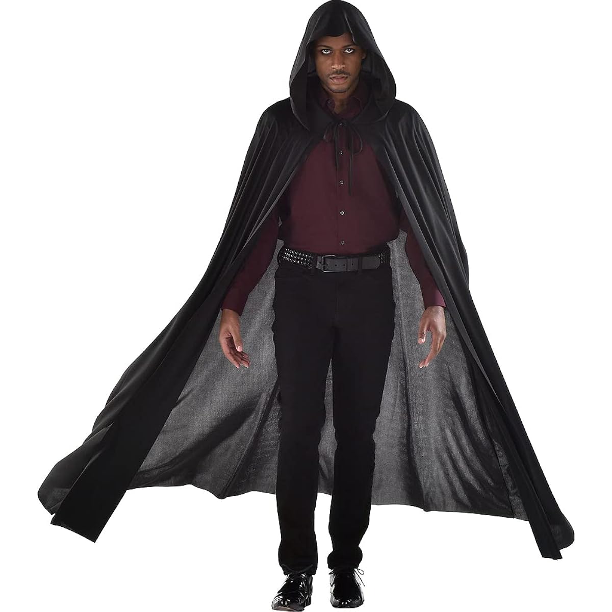 Amscan 840305 Adult Black Long Hooded Cape 1 Piece