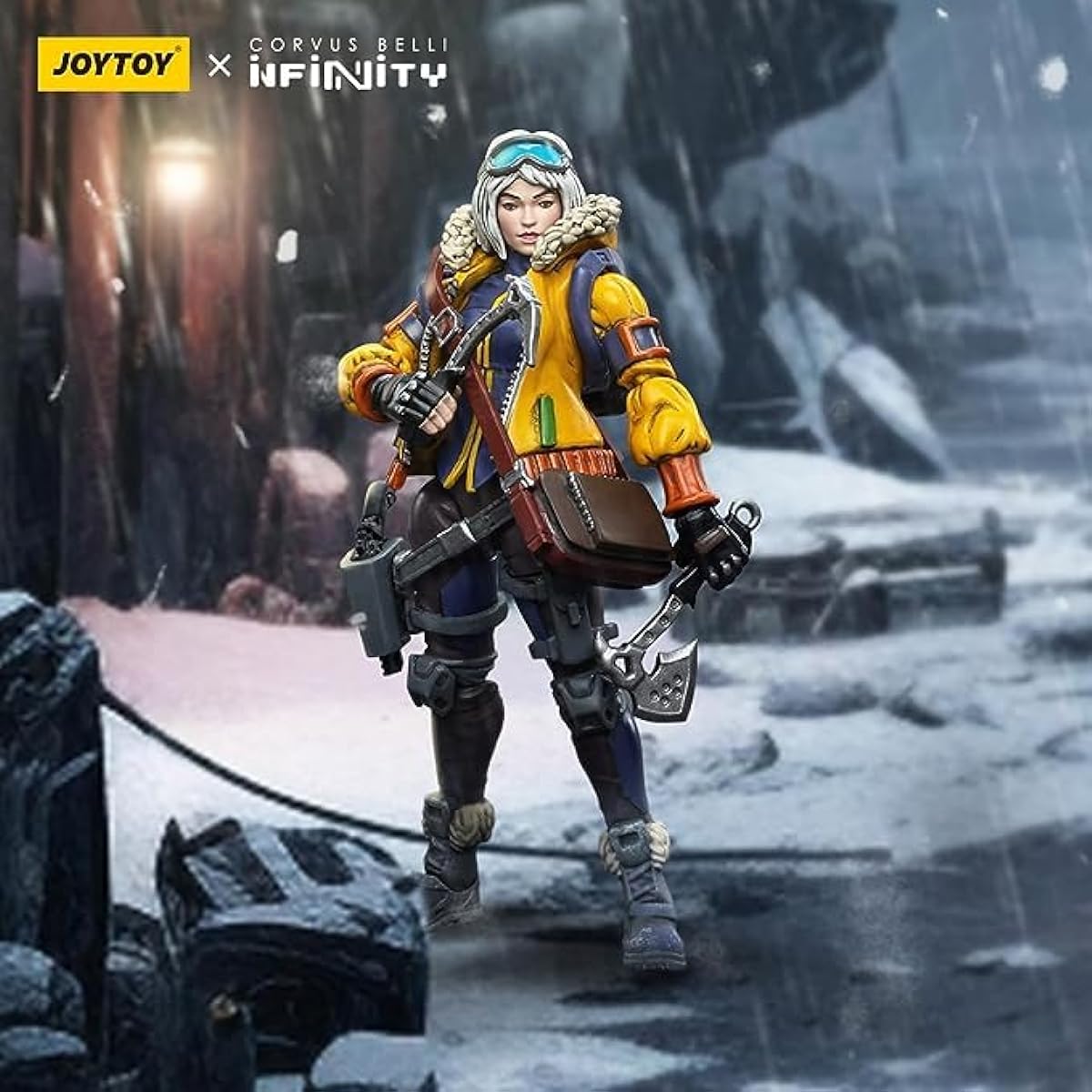 JoyToy 1/18 Action Figure Oktavia Grimsdottir lcebreaker's Harpooner Collection Model (3 inches)