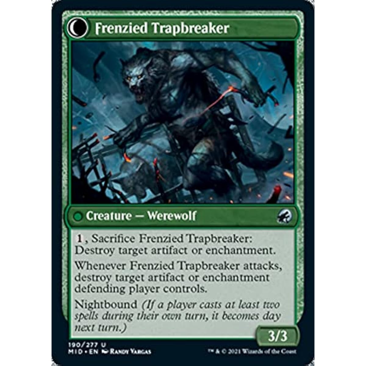 Magic: The Gathering - Outland Liberator // Frenzied Trapbreaker (190) - Innistrad: Midnight Hunt