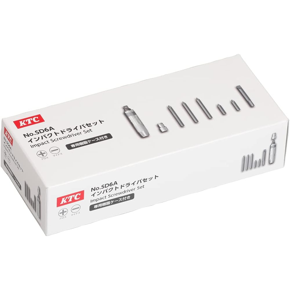 Kyoto Machinery Tools (KTC) Impact Driver Set SD6A Silver