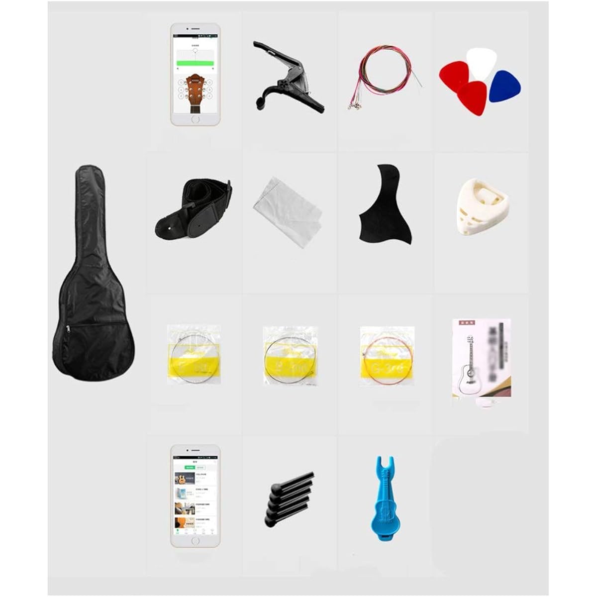 Beginner Practice Guitar, Beginner Guitar Student General Practice Folk Acoustic Guitar, Elementary School Student, Adult, Beginner Guitar (Color: E, Size: 41 inches)