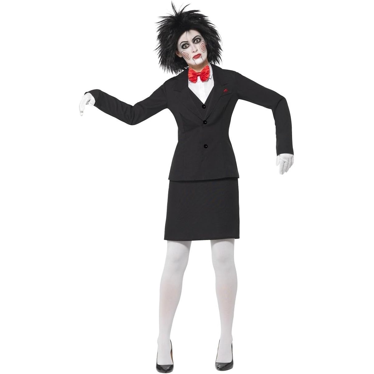 Ladies Black Jigsaw Halloween Fancy Dress Costume