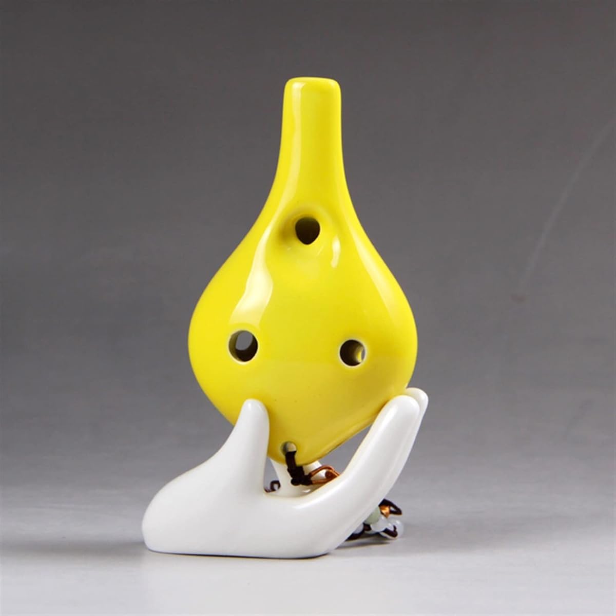 Color Glaze Long Mouth 6 Hole Alto C Key 6 Hole Children's Self-Taught Ocarina Instrument Ocarina Instrument (2)