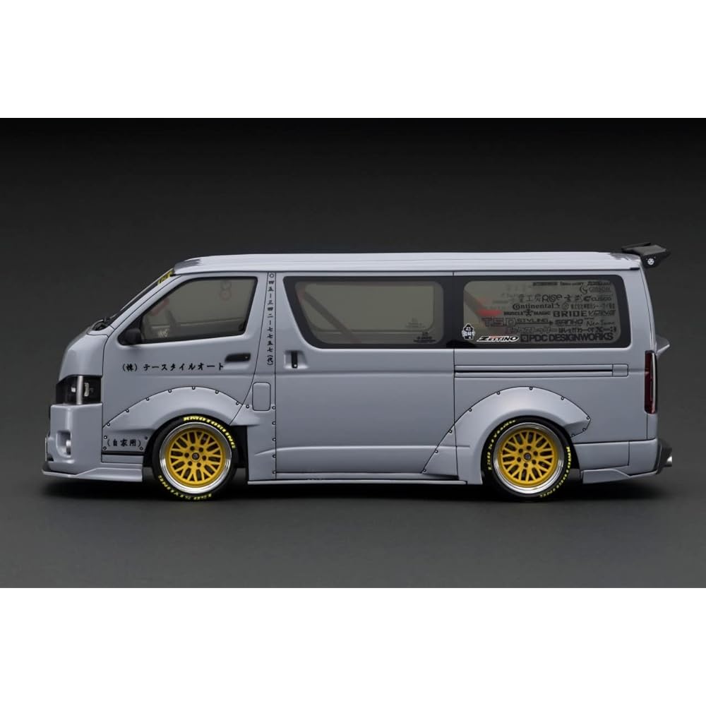 ignition model 1/18 T・S・D WORKS HIACE Gray finished product IG3120