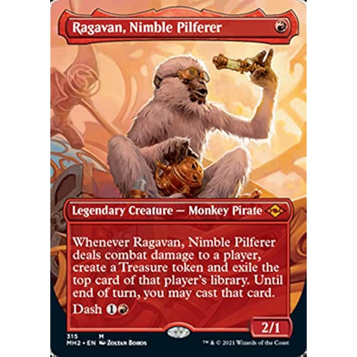 Magic: The Gathering - Ragavan, Nimble Pilfarer (315) - Borderless - Foil - Modern Horizons 2