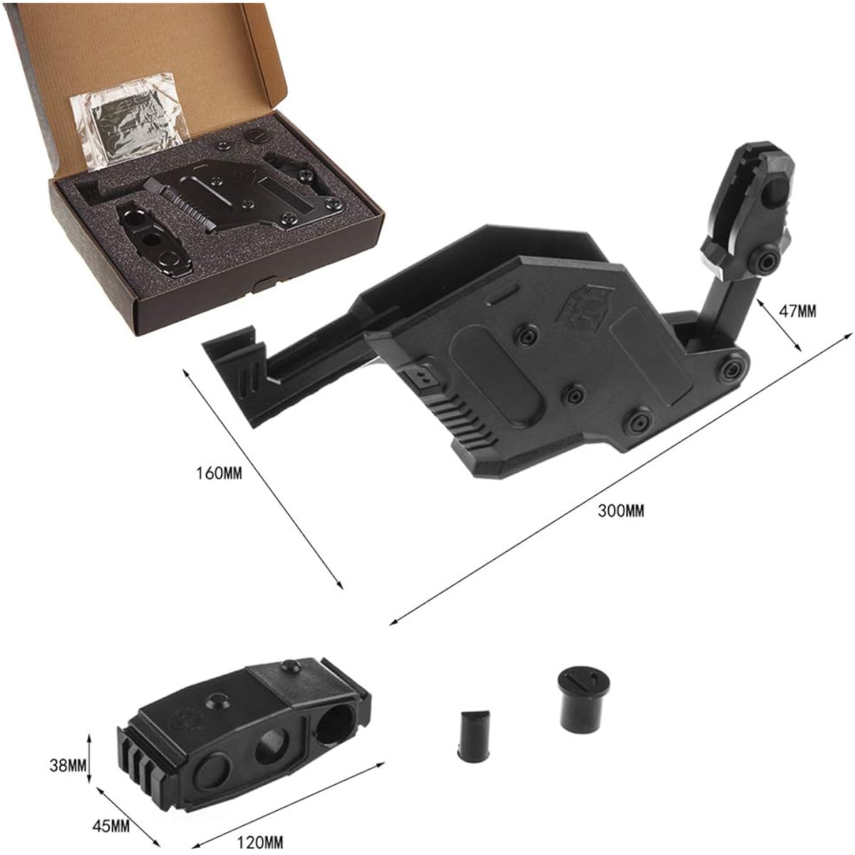 WORKER Kriss Vector Style Kit Nerf Stryfe Modify Toy (Black)