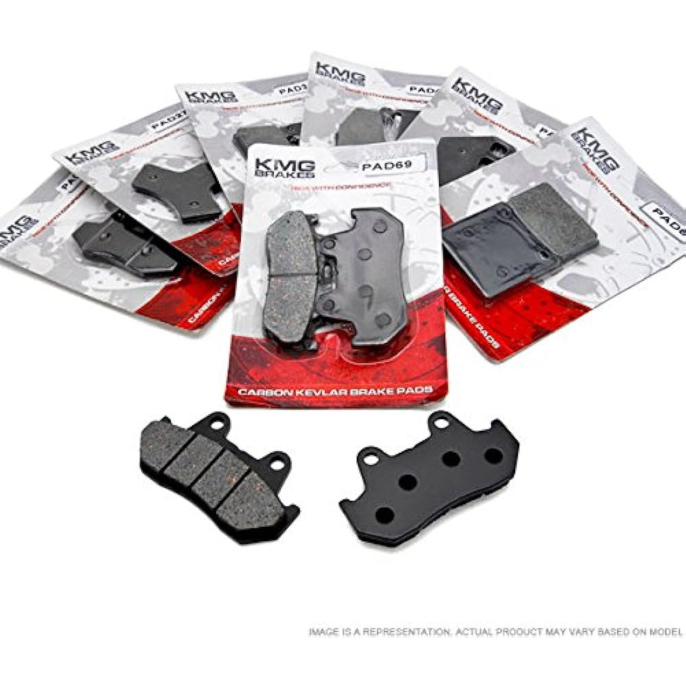 KMG Front + Rear Brake Pads for 2006 Harley FXDLi Dyna Low Rider - Non-Metallic Organic NAO Brake Pad Set