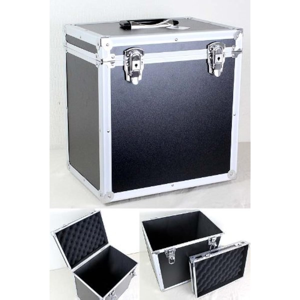 CNB record case for LPs, storage capacity approximately 50 pieces LPC-310 Black