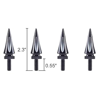 Moto Onfire Black Windshield Spike Bolt Windscreen Screw Harley Touring Models (Road Glide 2015-Up)