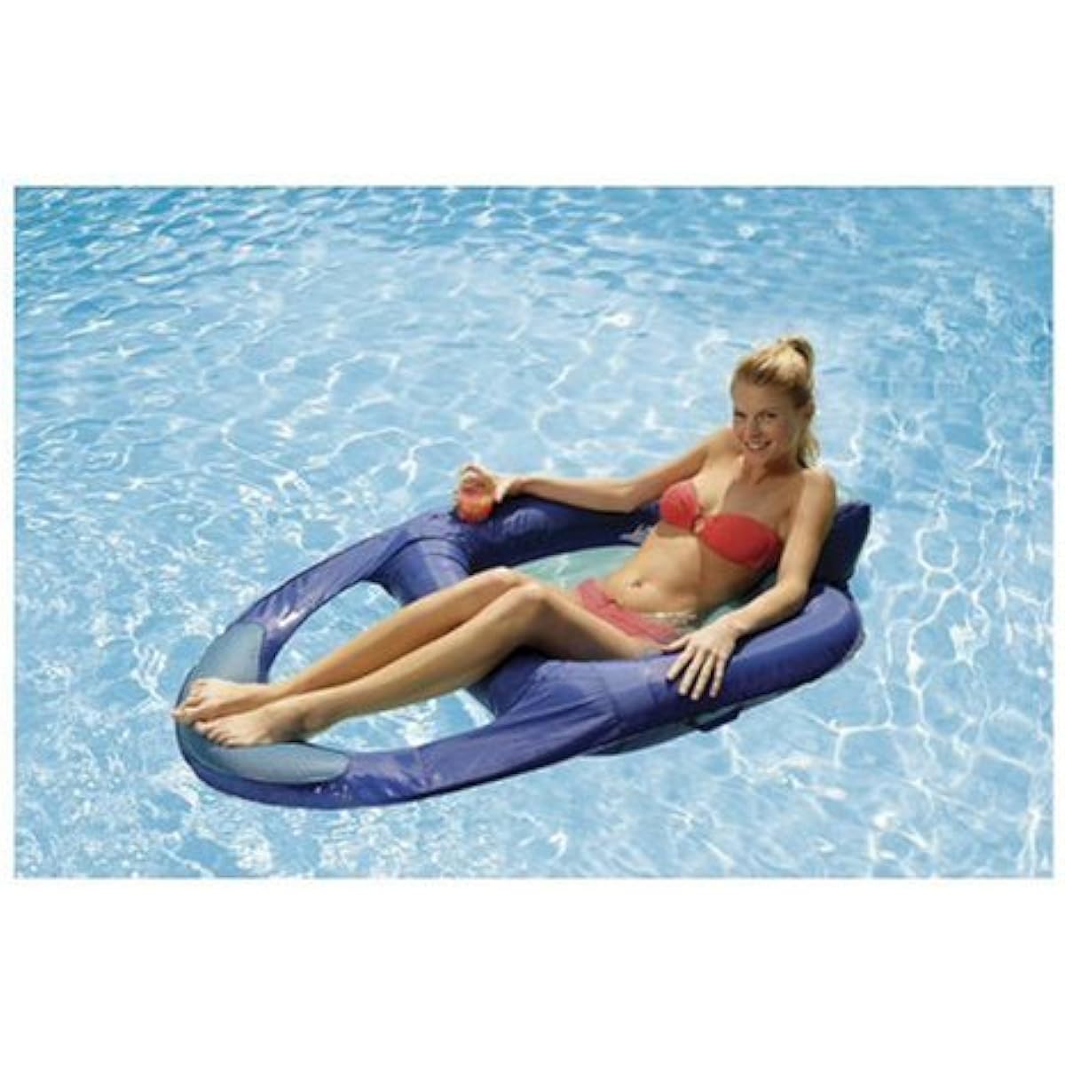 SwimWays Spring Float Recliner - Blue/Aqua