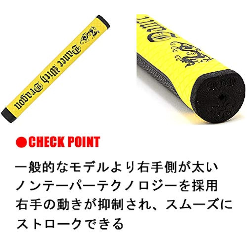 DWD (Dance with Dragon) Grip DWD Dance with Dragon Dragon Taperless Mid Putter Red Red