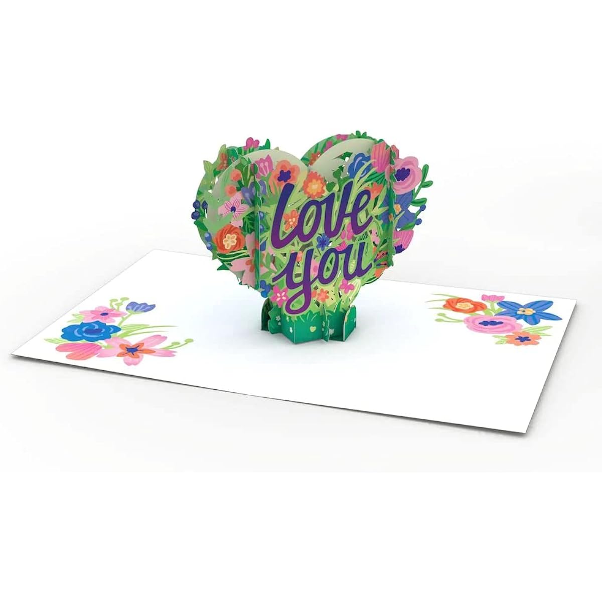 Lovepop Love You Flower Heart:Paperpop® Card.