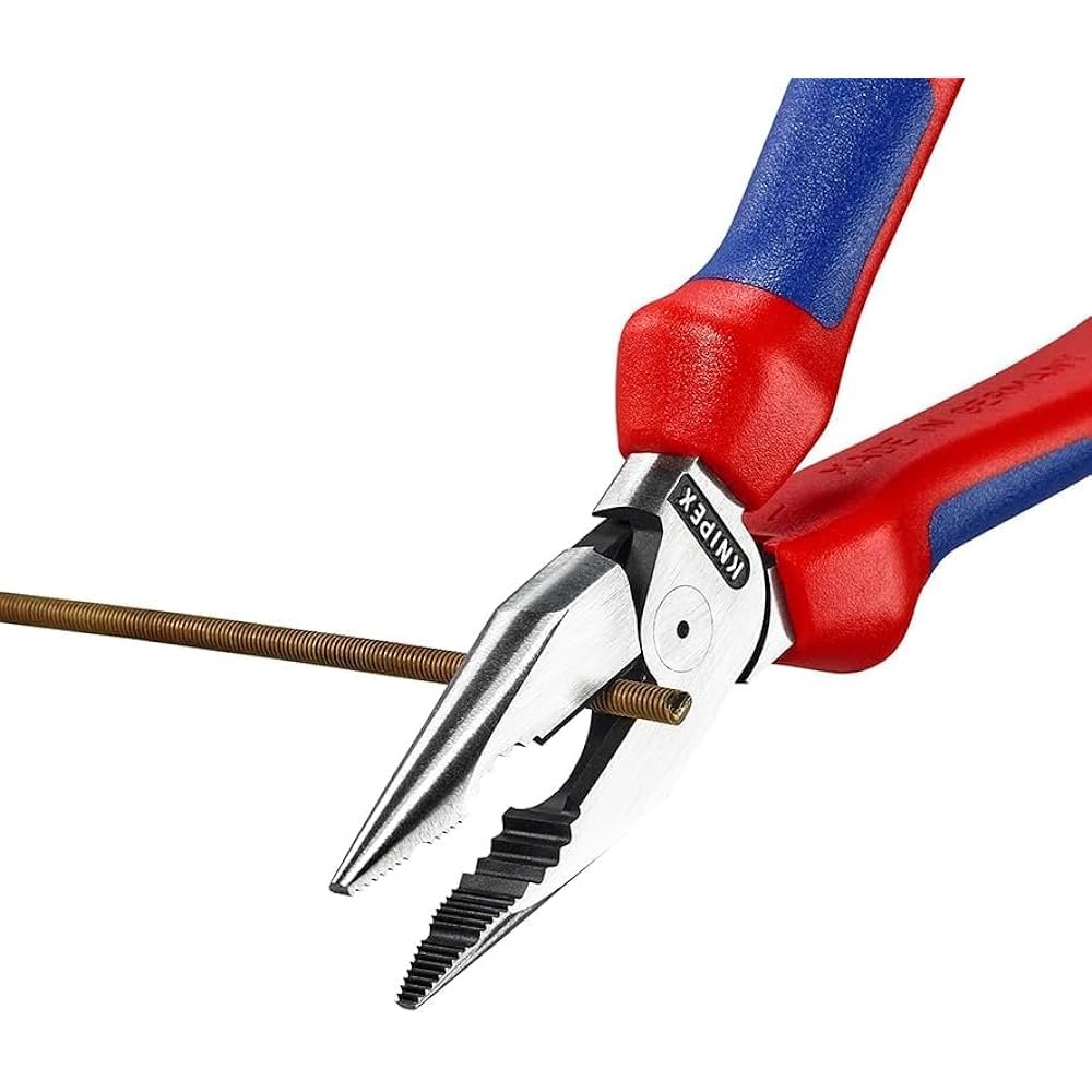 KNIPEX Needle Nose Pliers Comfort Grip Handle Total Length 185mm 0822-185SB