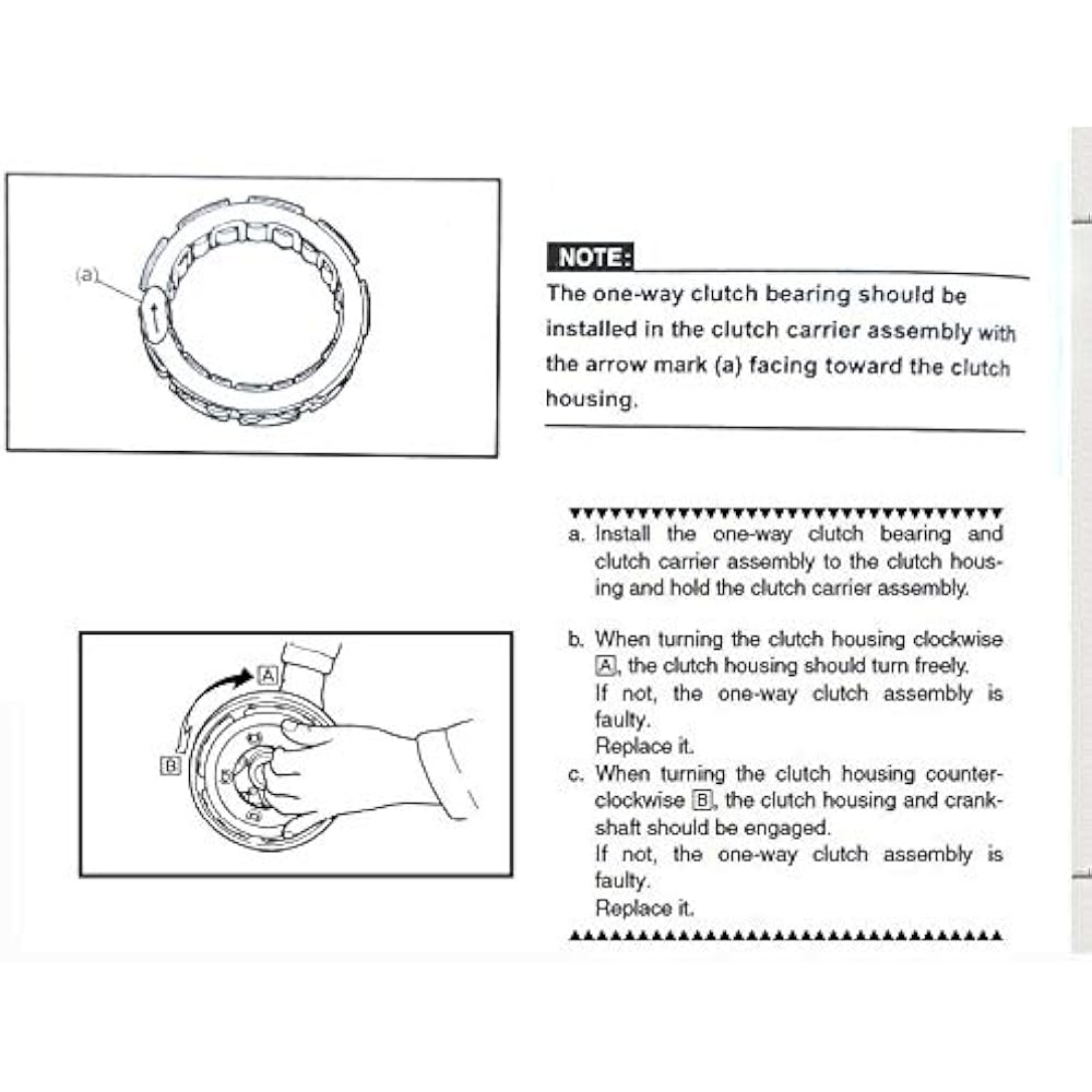Clutch One-Way Bearing for Yamaha Grizzly 660,2002~2008,Rhino 660,2004~2007,BIG BEAR 400 2000-2012,WOLVERINE 350 1997-2005,KODIAK 400 1996-1999